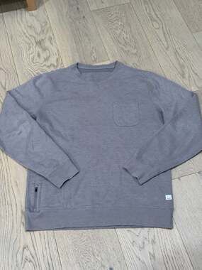 Vuori Men's Jeffreys Pullover Sweatshirt - V218 - Gray - Size Large